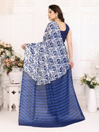 Designer Partywear Blue Khadi Fancy Saree - Kanak | Grocsy