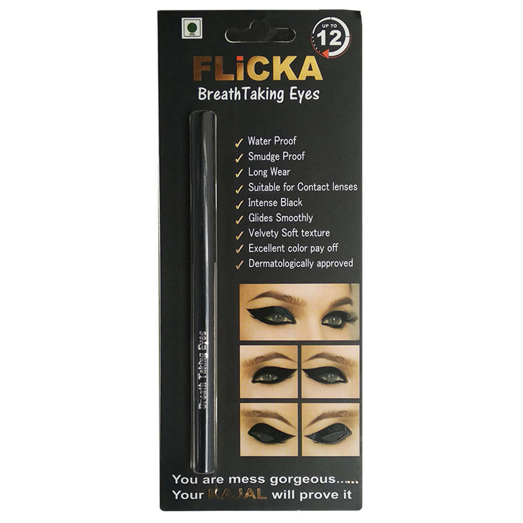 Flicka Breathtaking Eyes Kajal - Black | Grocsy