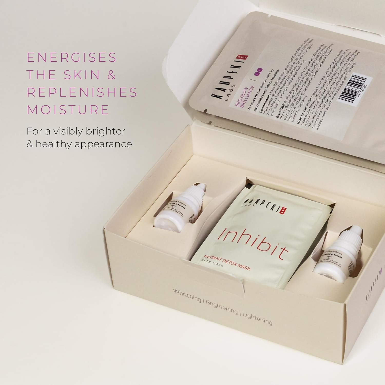 Kanpeki Cryo Kimono Pro Glow Brilliance - 5 Steps Facial Kit | Grocsy