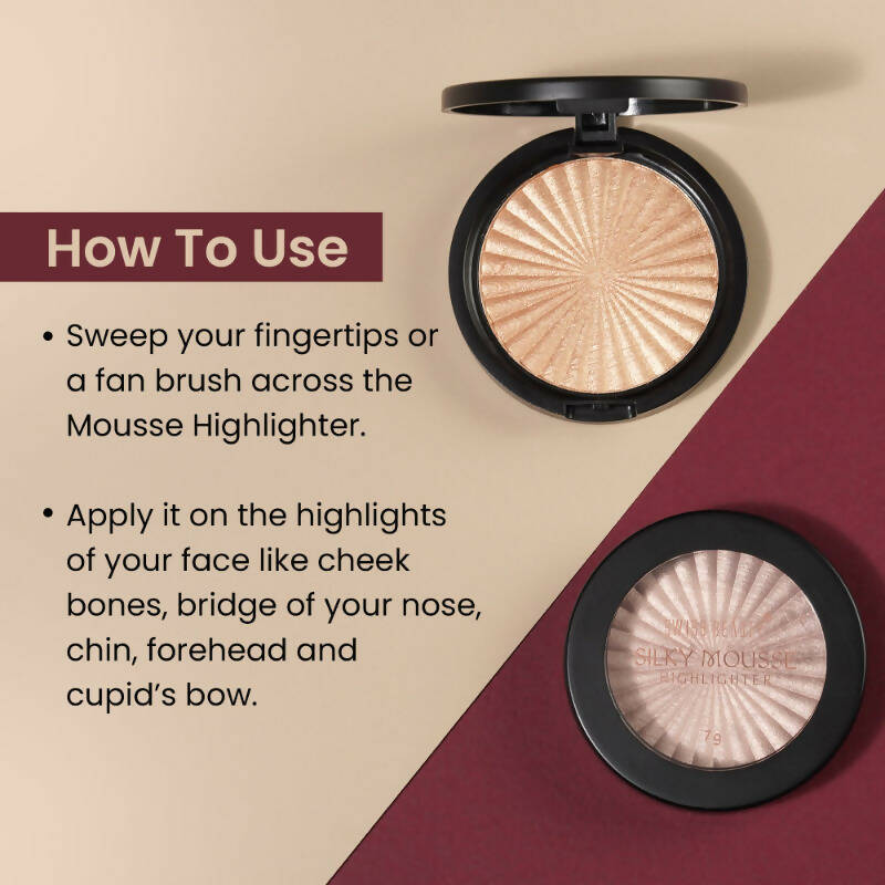 Swiss Beauty Silky Mousse Highlighter With Shimmery Finish - 01 Tiramisu | Grocsy