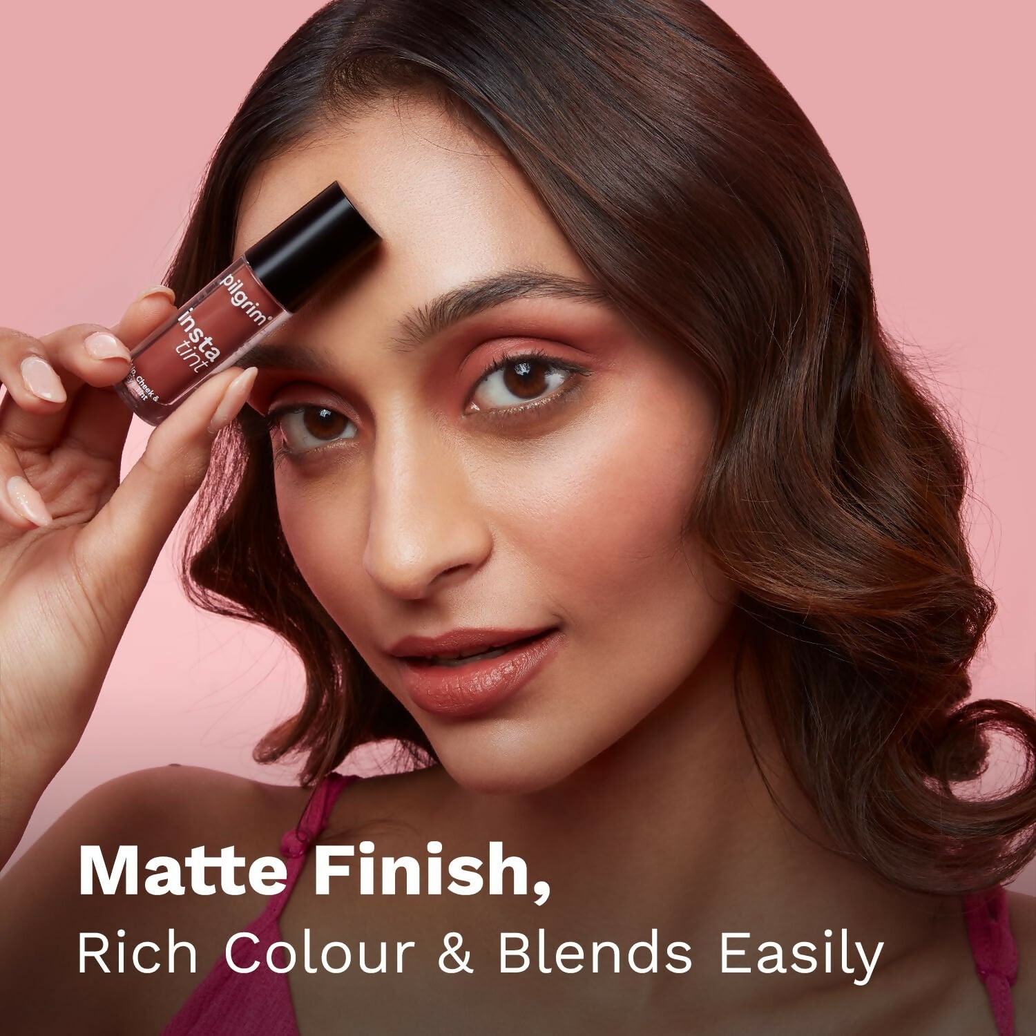Pilgrim 3 In 1 Lip, Cheek And Eye Tint With Goodness Of Spanish - The Brown Trend -03 | Grocsy