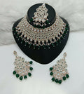 Joban Fashion Women Green Stone Work Necklace Set | Grocsy