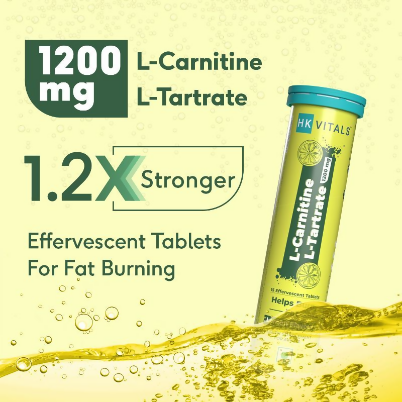 HK Vitals L-carnitine L-tartrate Effervescent Tablets (Lemon) | Grocsy