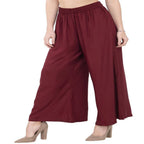 Lagi Women's Maroon Solid Palazzo (PLZ04I) | Grocsy