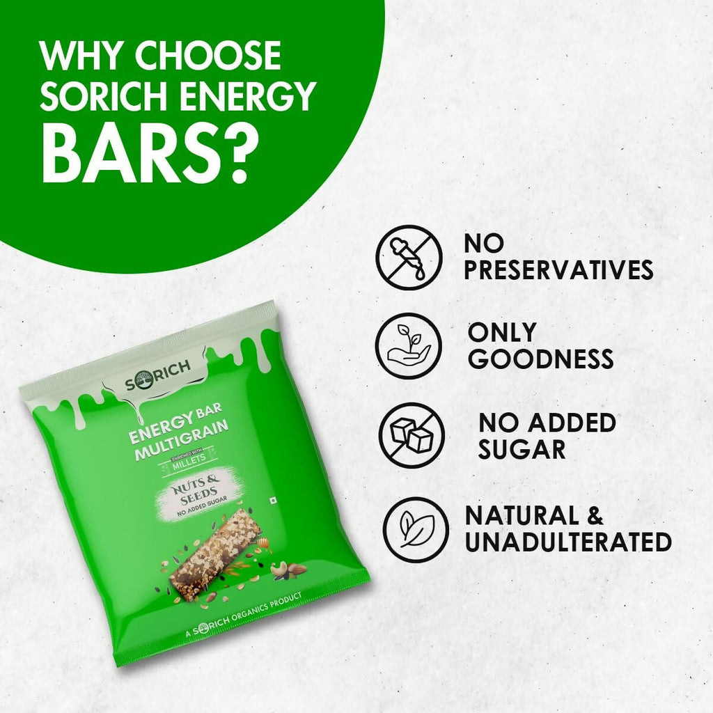 Sorich Organics Multigrain Energy Mini Bars Nut & Seeds | Grocsy