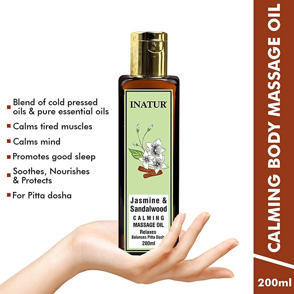 Inatur Jasmine & Sandalwood Calming Massage Oil | Grocsy