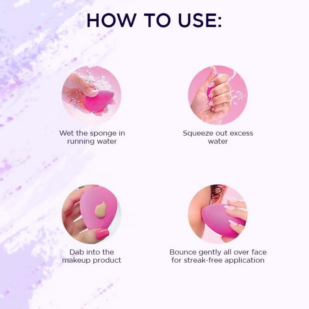 Bronson Professional Purple Beauty Blender Makeup Sponge,Applicator ,Puffs | Grocsy