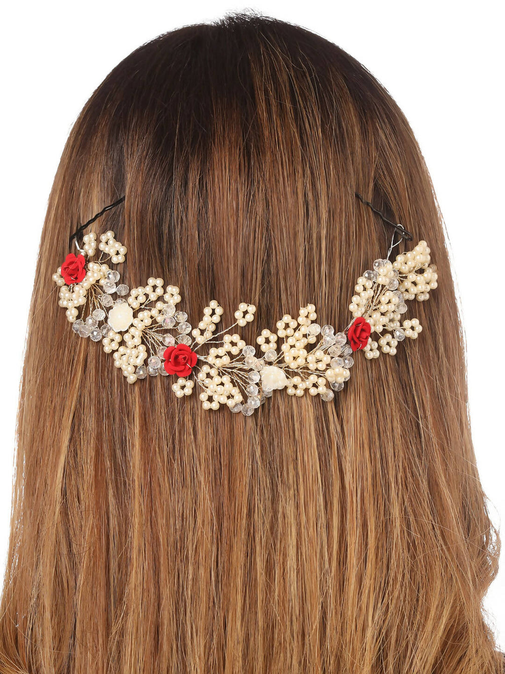 NVR Women's Embellished Beaded Hair Accessory Set | Grocsy
