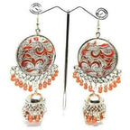 MS Fashion India Muskan Fancy Handmade Chandbali Style Jhumka with Beaded Earrings | Grocsy