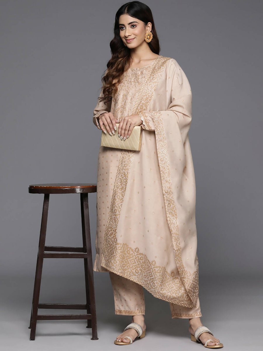 Ahalyaa Women's Traditional wear Kurta Set - Tan | Grocsy