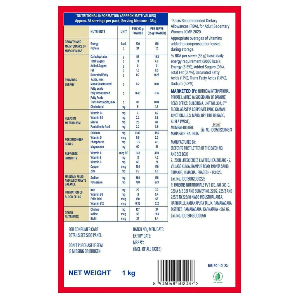 Protinex Health Supplement And Nutritional Protein Mix For Adults-(Creamy Vanilla) | Grocsy