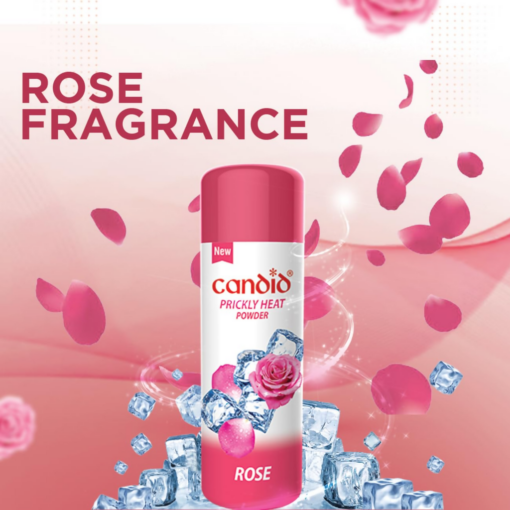 Candid Prickly Heat Powder With Rose | Grocsy