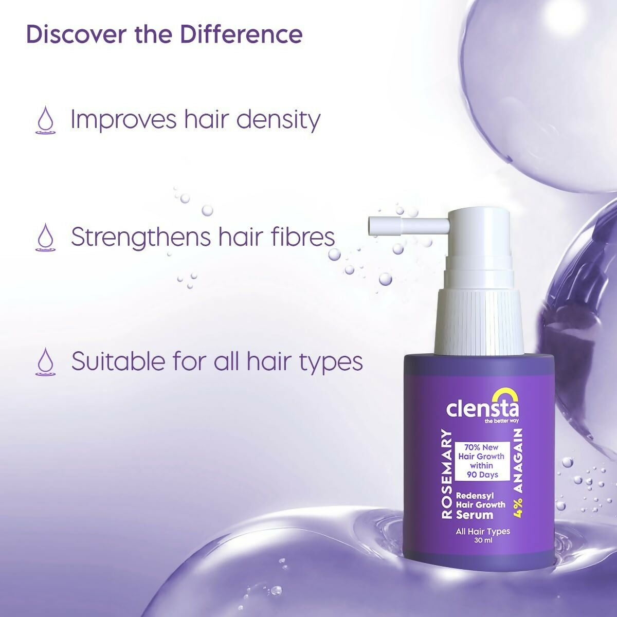 Clensta Rosemary Redensyl Hair Growth Serum | Grocsy