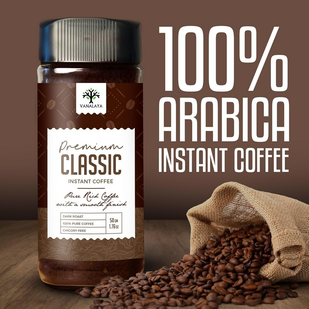 Vanalaya Premium Classic Instant Coffee Black Coffee Powder | Grocsy