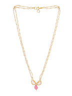 Ruby Raang Kundan and Pink Stone Necklace | Grocsy
