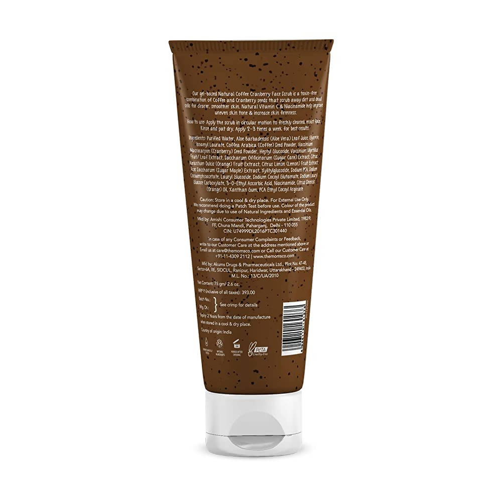 The Moms Co Natural Cranberry Coffee Face Scrub | Grocsy