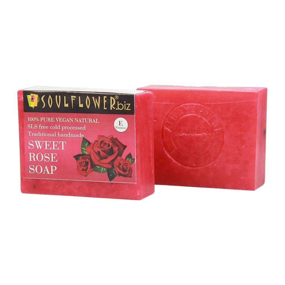 Soulflower Sweet Rose Handmade Soap | Grocsy