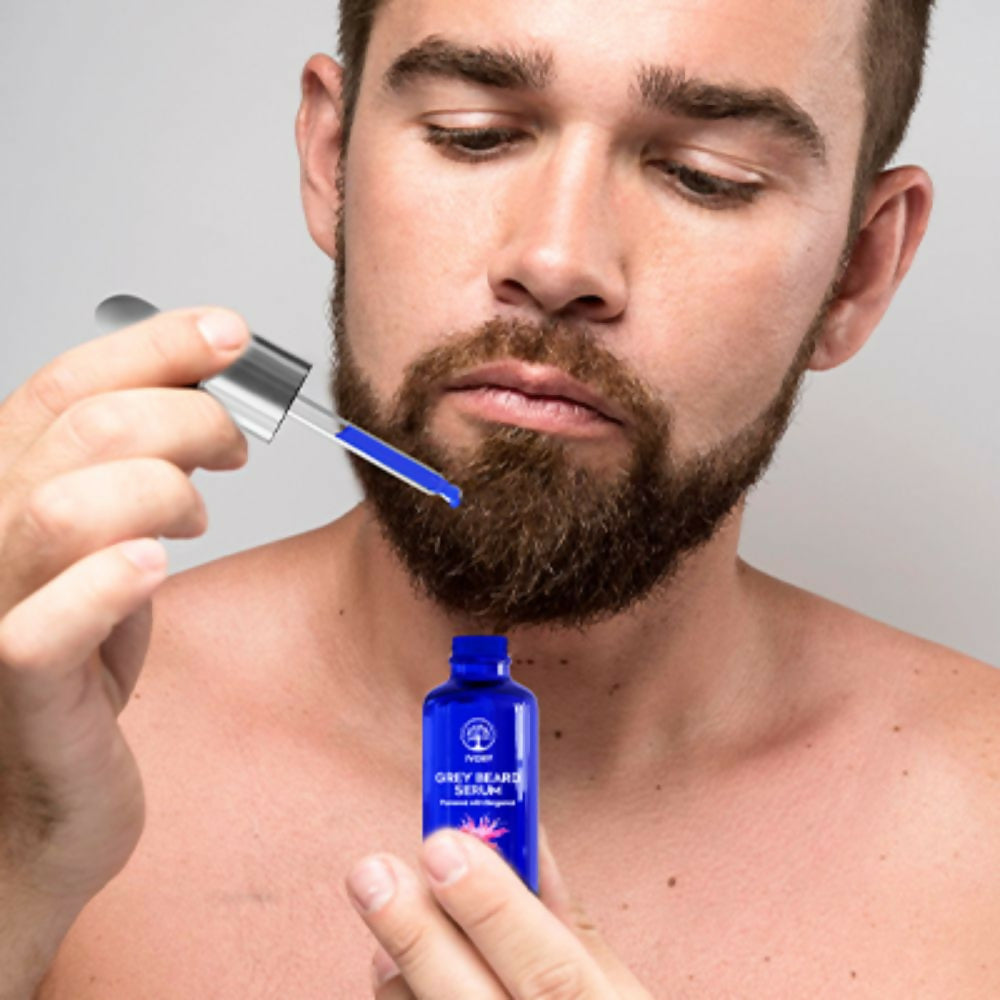 Ivory Natural Greys Beard Serum Restore Natural Black Color Of Grey White Beard | Grocsy