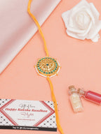 Designer kundan Rakhi - Ruby Raang | Grocsy