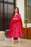 Aayaa Designer Printed Tebby Silk Suit - Multi Color | Grocsy