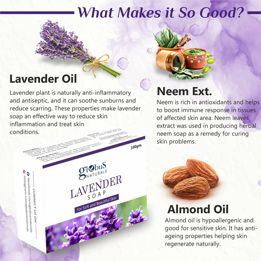 Globus Naturals Lavender Soap | Grocsy