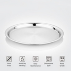 Vinod Stainless Steel Two Tone German Bogi Plate | Grocsy