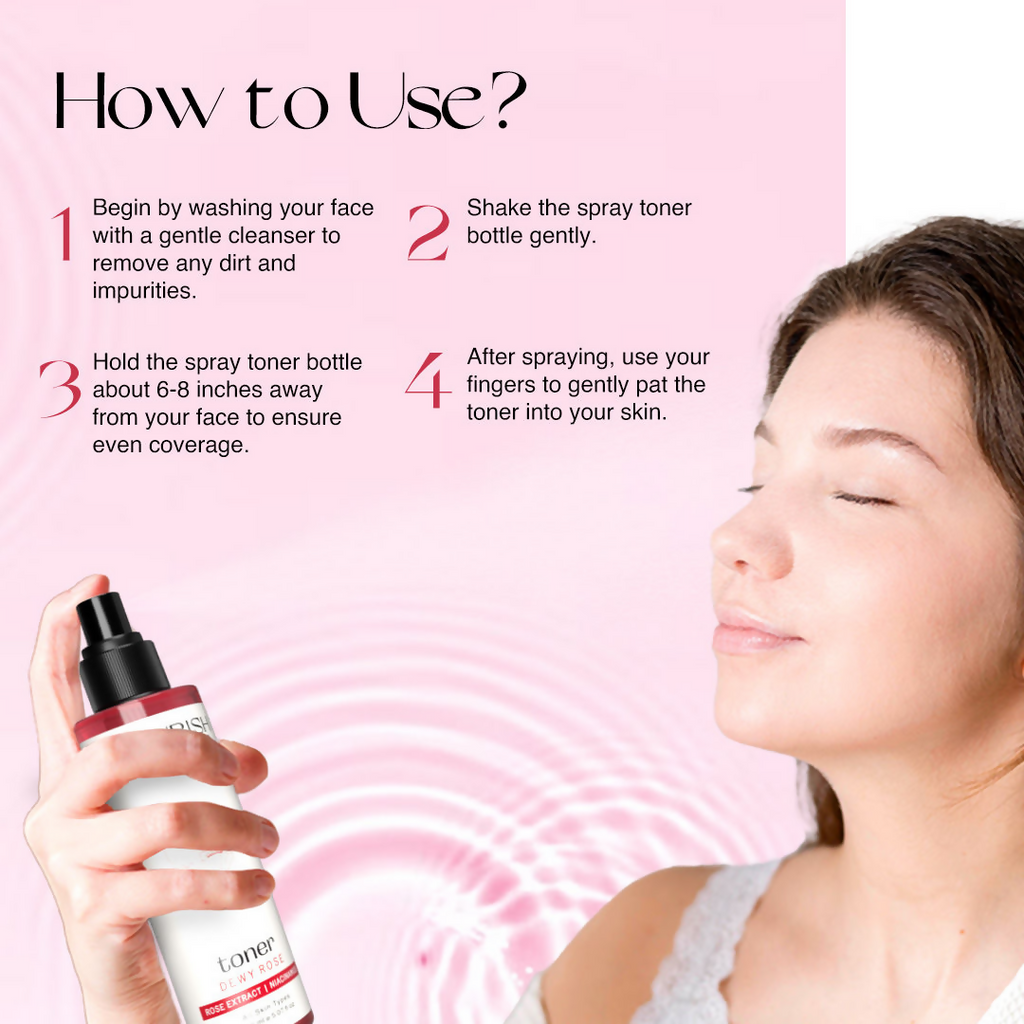 Nourish Mantra Dewy Rose Toner with Niacinamide & Vitamin B5 for Radiant | Grocsy