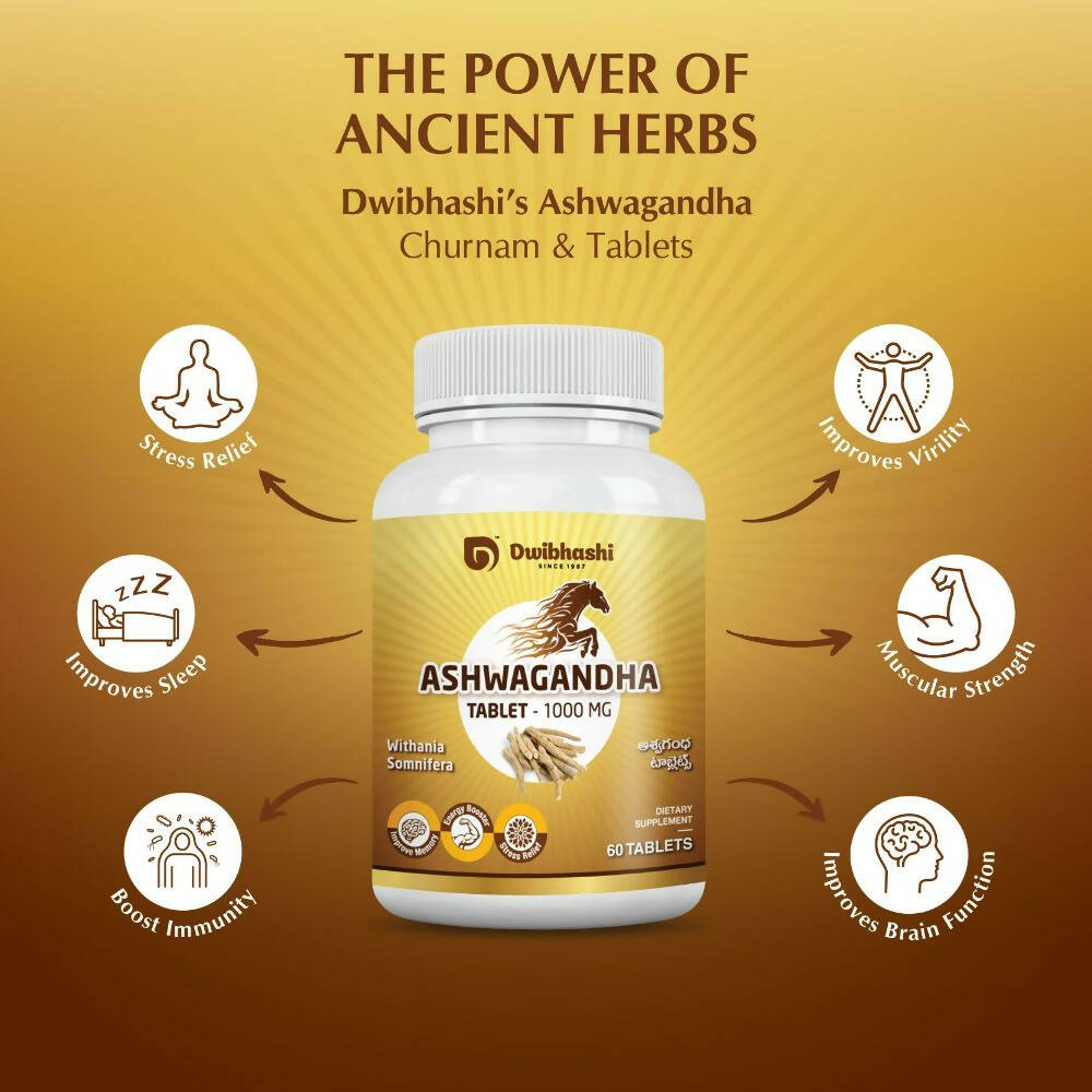 Dwibhashi Ashwagandha Tablets | Grocsy