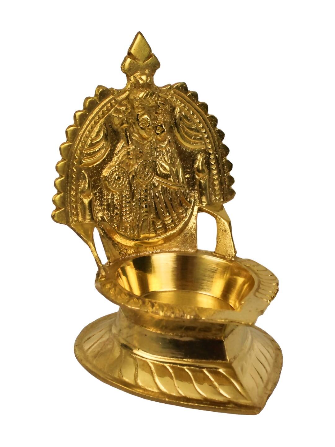 Spillbox Gold-Toned Brass Mother Mary Diya Pooja Essential | Grocsy