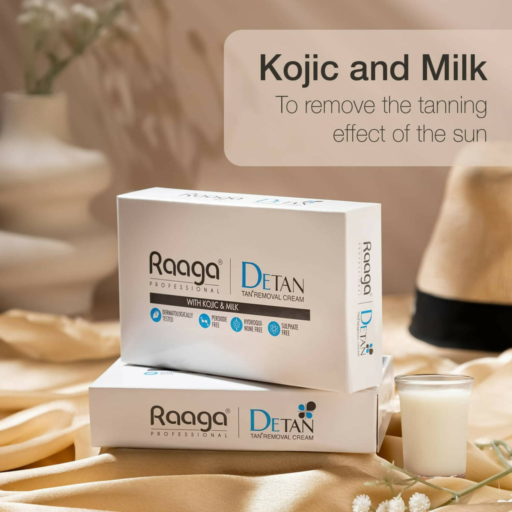 Raaga Professional De-Tan Tan Removal Cream Kojic & Milk | Grocsy