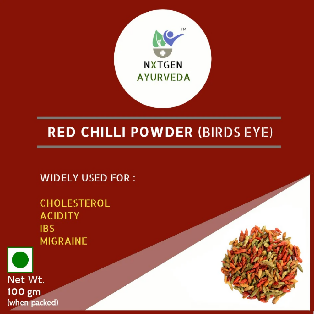 Nxtgen Ayurveda Red Chili Powder (Bird's eye) | Grocsy