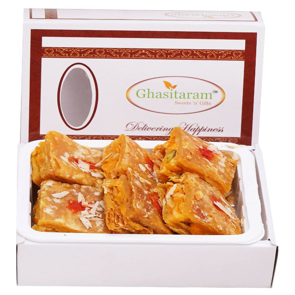 Ghasitaram Puffed Dryfruit Pastry Bites | Grocsy