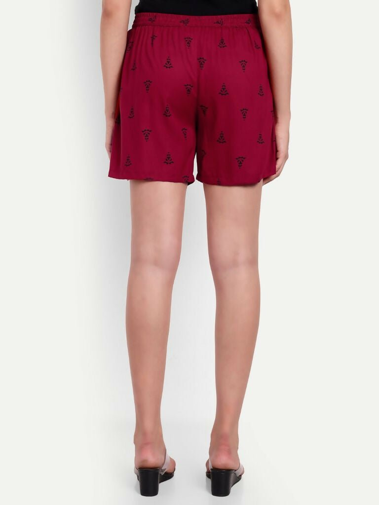 Alvano Printed Red Boxer Shorts | Grocsy