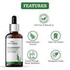 Aravi Organic Rosemary Hair Growth Essential Oil | Grocsy