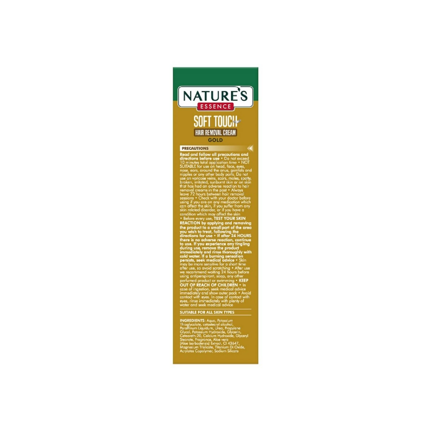 Nature's Essence Hair Removal Cream Gold - For All Skin Types | Grocsy