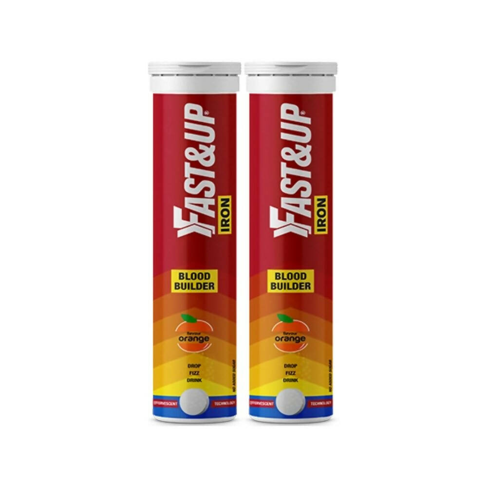 Fast&Up Iron 19 mg Effervescent Tablets - Tangy Orange Flavor | Grocsy