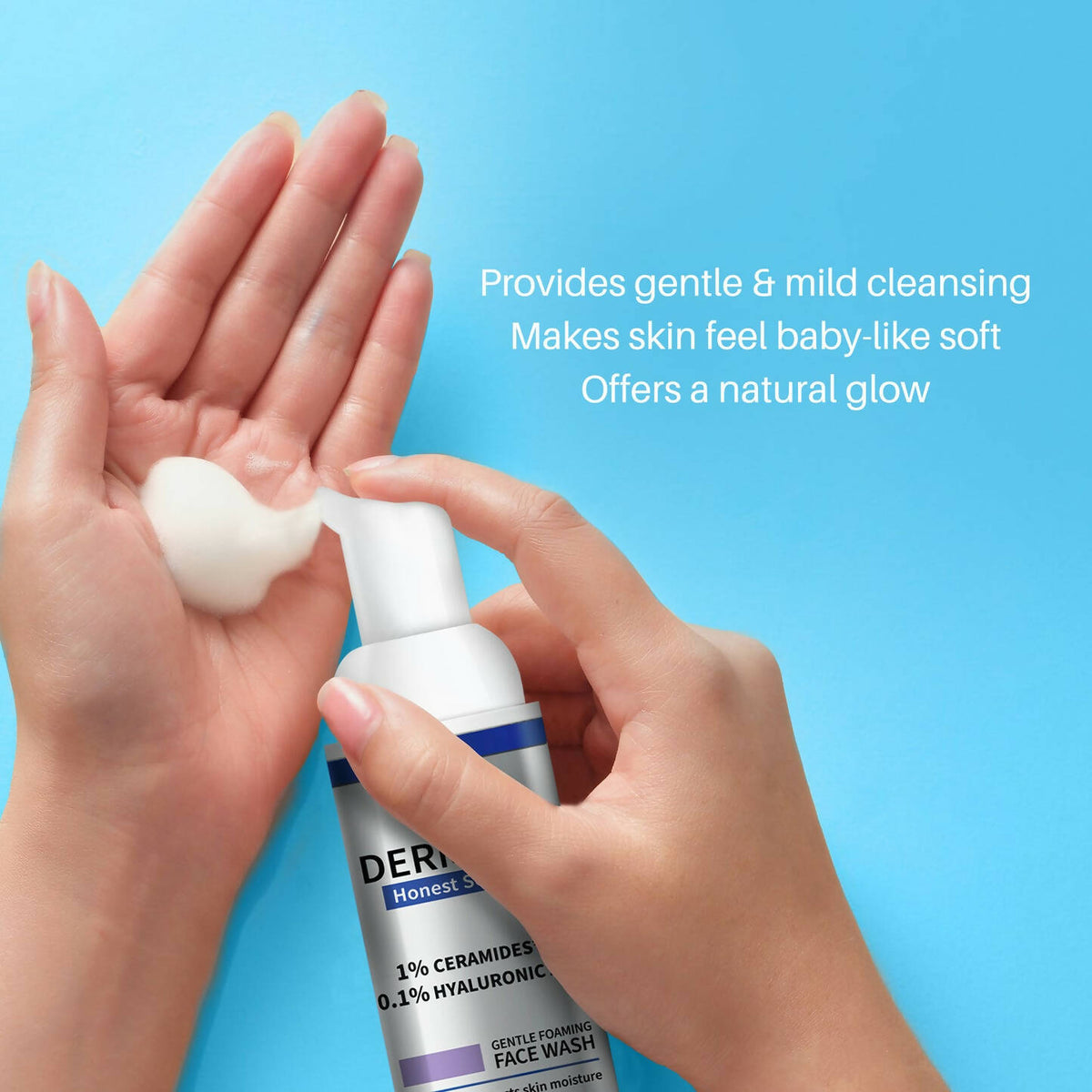 Dermdoc 1% Ceramides * & 0.1% Hyaluronic Acid Gentle Foaming Face Wash | Grocsy