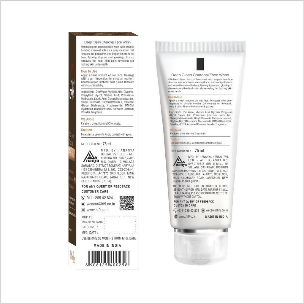 Hi9 Deep Clean Charcoal Face Wash | Grocsy