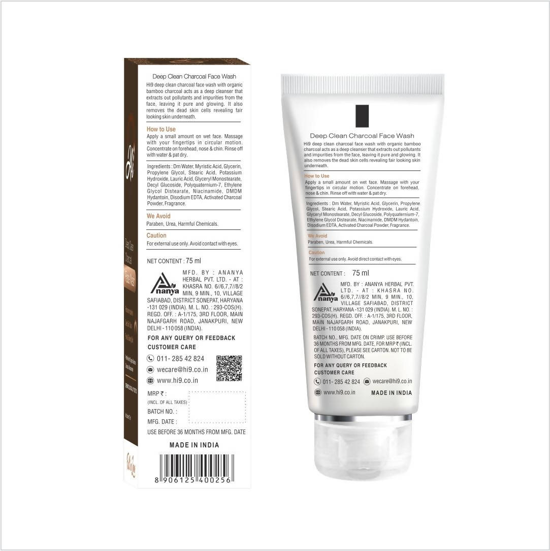 Hi9 Deep Clean Charcoal Face Wash | Grocsy