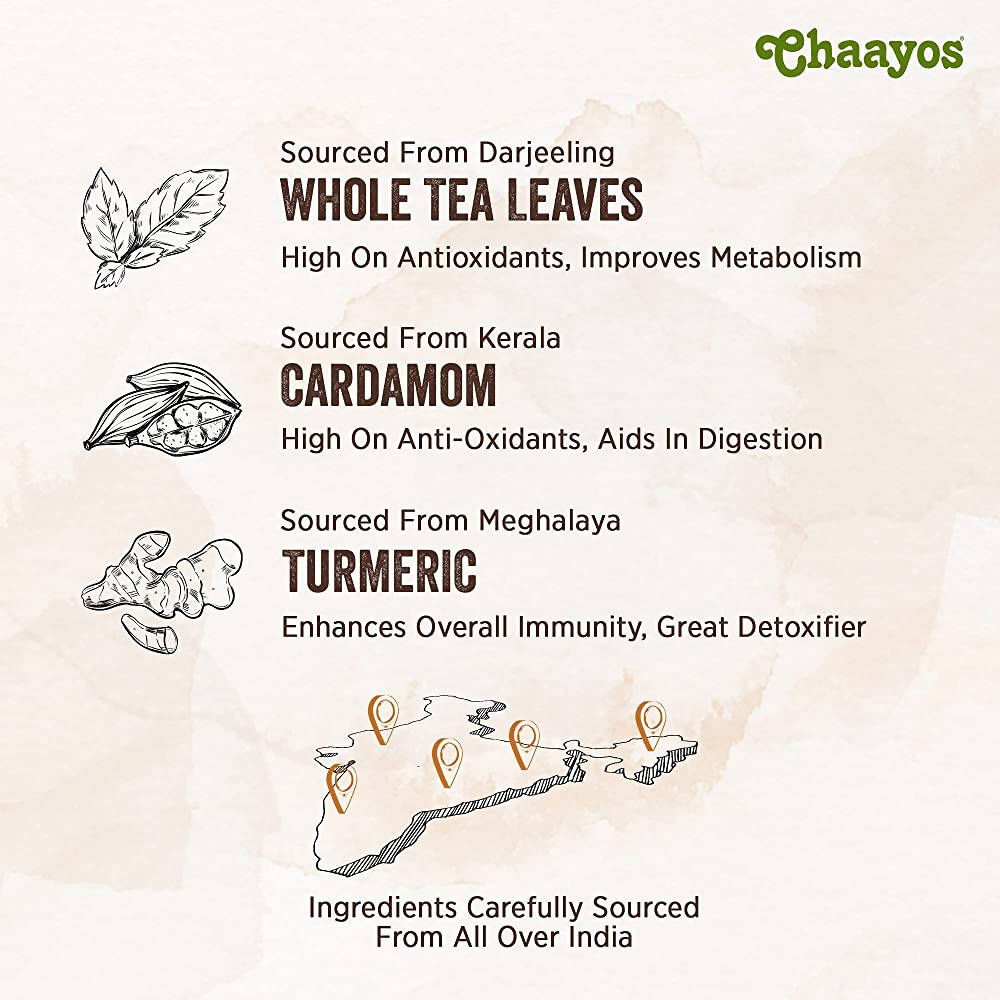 Chaayos Turmeric Cardamom Green Tea | Grocsy