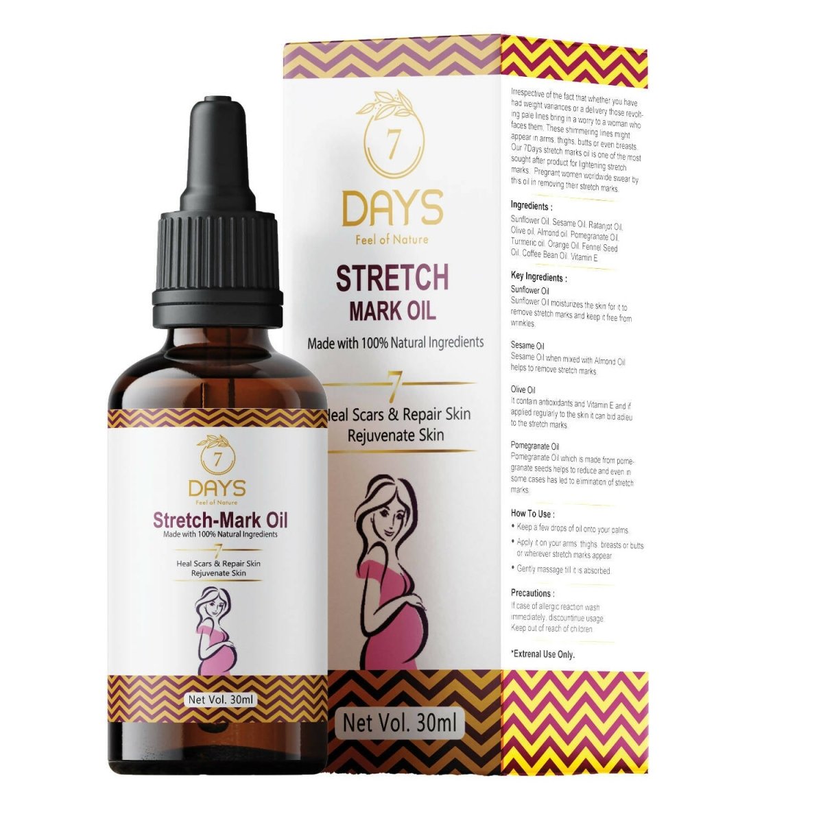 7 Days Stretch Mark Oil | Grocsy