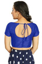 Aastha Fashion Women's Blue Art Silk Designer Festive Wear Readymade Blouse | Grocsy