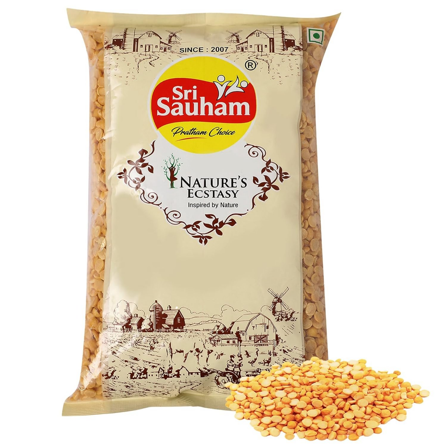 Sri Sauham Premium Unpolished Toor Dal | Grocsy