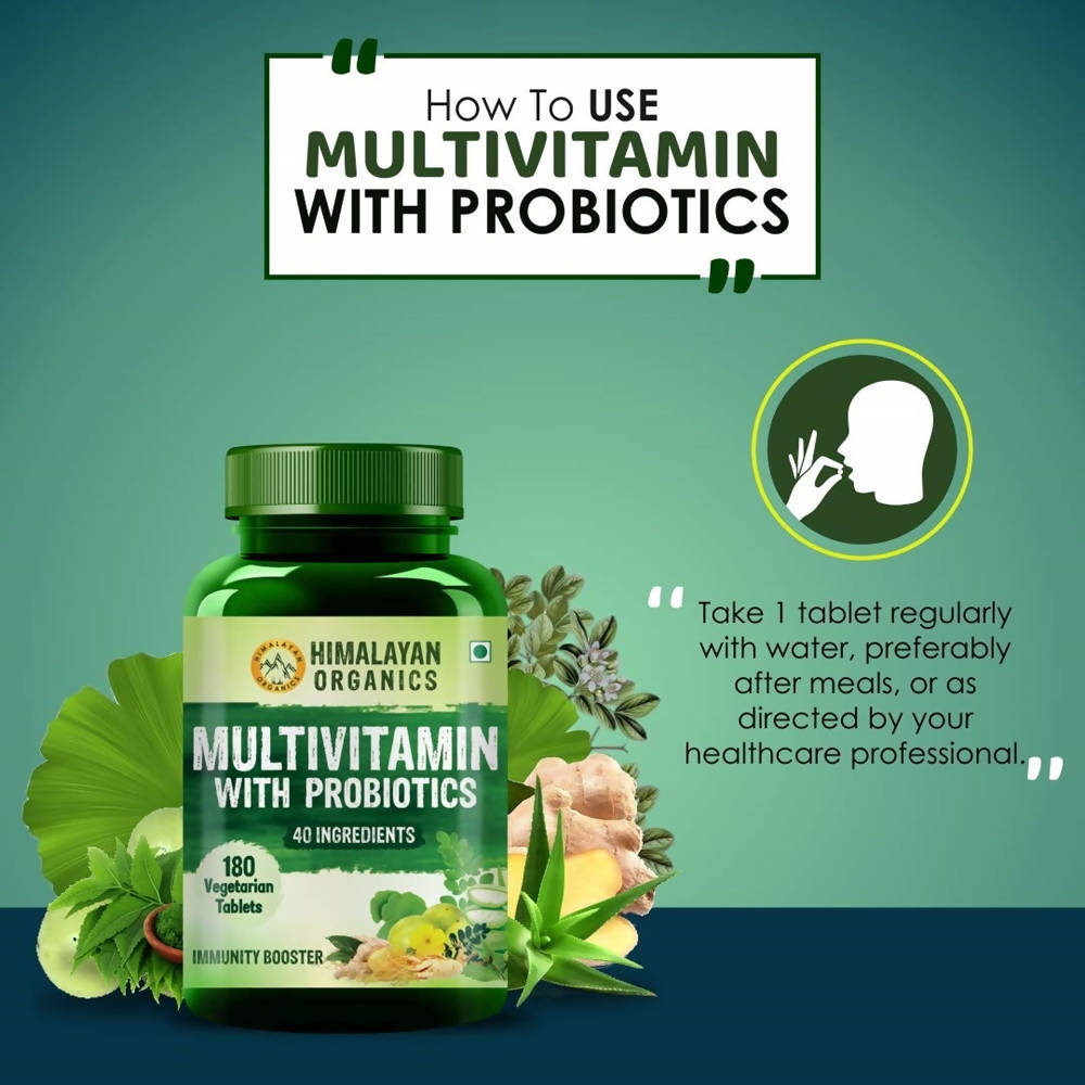 Himalayan Organics Immunity Multivitamin with Probiotics Tablets | Grocsy