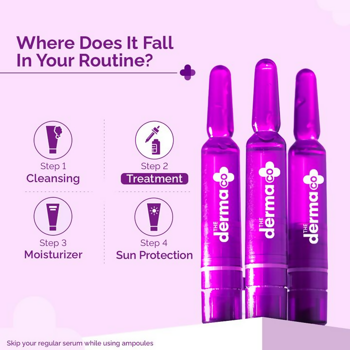 The Derma Co 5% Glycolic + 2% Kojic Pigmentation Corrector Ampoule Kit | Grocsy