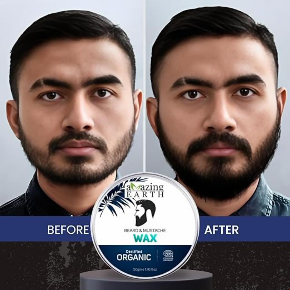 Amazing Earth Certified Organic Beard & Mustache Wax | Grocsy