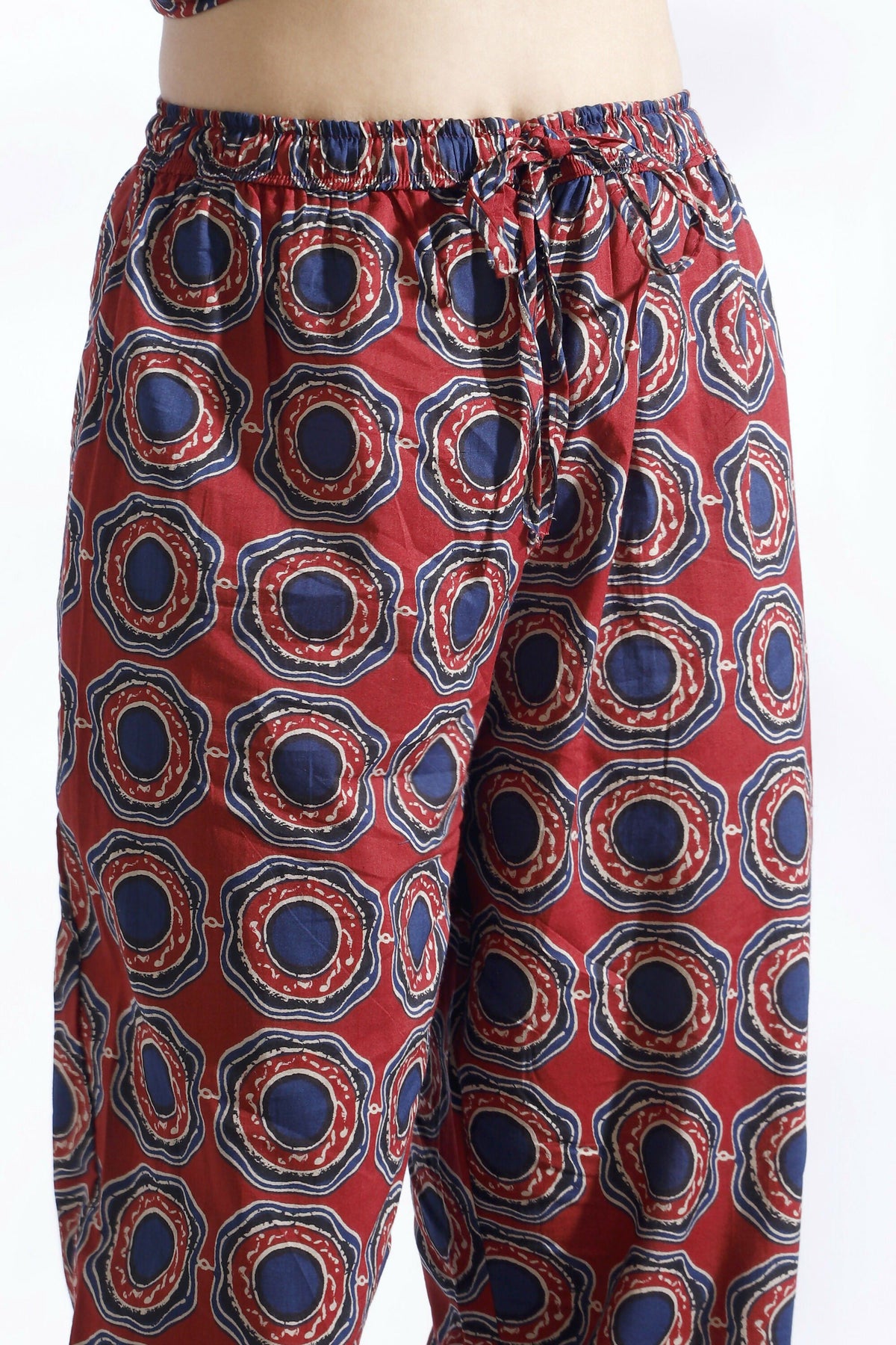 Breathables Abstract Cotton Co-Ord Set – Red | Grocsy