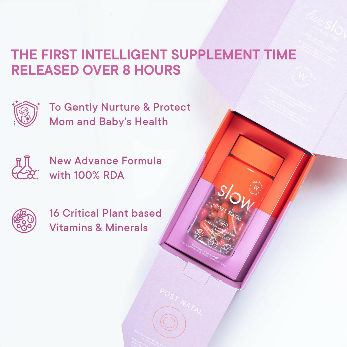 Wellbeing Nutrition Slow | Post Natal Capsules | Grocsy