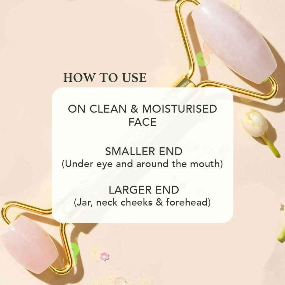 Ras Luxury Oils Rose Quartz Face Massager Roller | Grocsy