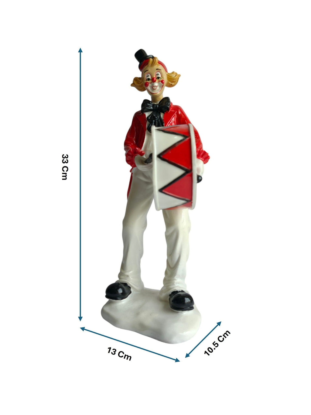 Sun Mun Decors Drum Shield Clown Figurine | Grocsy